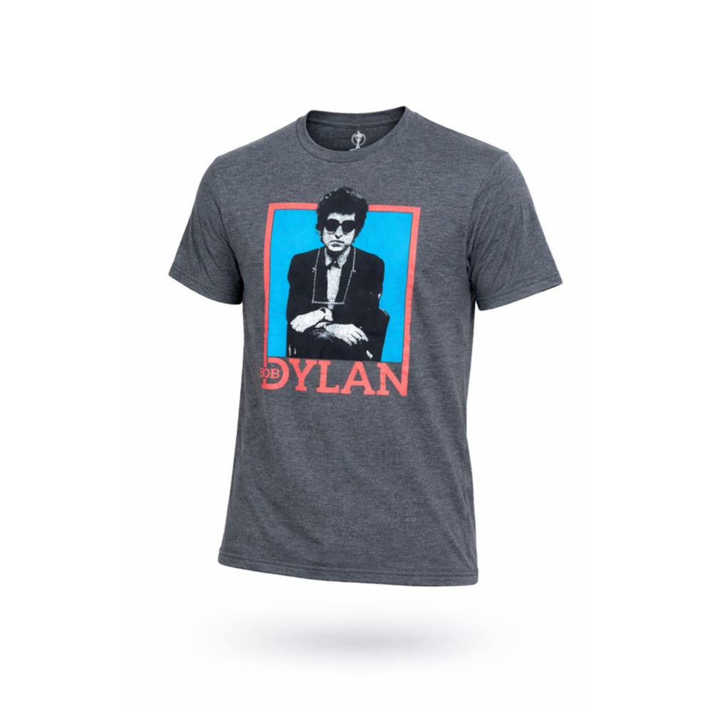 Bob Dylan Graphic Band T-Shirt Mens Medium Gray Short Sleeve Concert Tee
